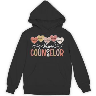 School Counselor Appreciation School Counseling Hearts Hoodie - Thegiftio UK