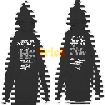 She's My Trick Skeleton Couples Matching Halloween Couple Hoodie - Monsterry