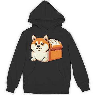 Shiba Inu Loaf Of Bread Kawaii Vintage Style Hoodie | Mazezy