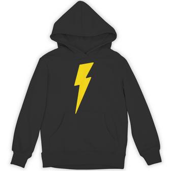 Simple Lightning Bolt Yellow Thunder Bolt Graphic Hoodie - Thegiftio UK