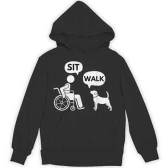 Sit Walk Disabled Wheelchair User & Pet Dog Hoodie - Thegiftio UK