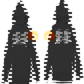 Skeleton Hands Pumpkin Boobs Naughty Sexy Halloween Costume Hoodie | Mazezy