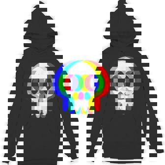 Skull Trippy Vaporwave Halloween Techno Rave EDM Party Unisex Hoodie | Mazezy