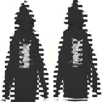 Smoking Cat Cigarette Kitten Meme Stupid Brainrot Hoodie | Mazezy