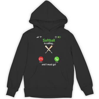 Softball Is Calling Softball Player Coaches Team Softball Hoodie - Thegiftio UK