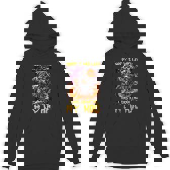 Sorry I Was Late I Was Cranking My Hog Skeleton Biker Hoodie - Seseable