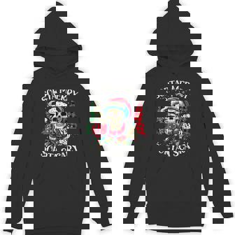 Sorta Merry Sorta Scary Retro Skeleton Hot Cocoa Christmas Hoodie | Mazezy