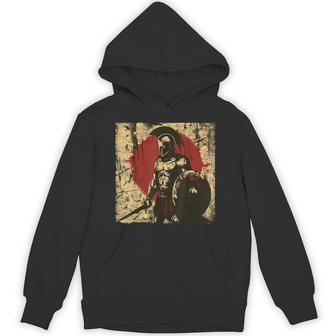 Sparta Spartan Fighter Helmet Greeks Leonidas Sparta Hoodie - Thegiftio UK