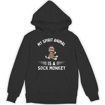 My Spirit Animal Is A Sock Monkey Sock Monkey Hoodie - Thegiftio UK