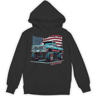 Squarebody Lifted Four Wheel Drive Classic Retro Truck Hoodie - Thegiftio UK