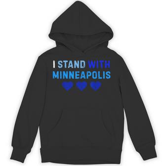 I Stand With Minneapolis Blue Hoodie - Thegiftio UK