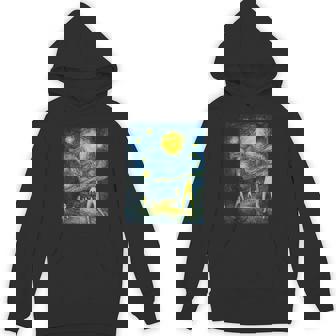 Starry Night Fresno Nightcrawler Van Gogh Halloween Cryptid Hoodie | Seseable UK