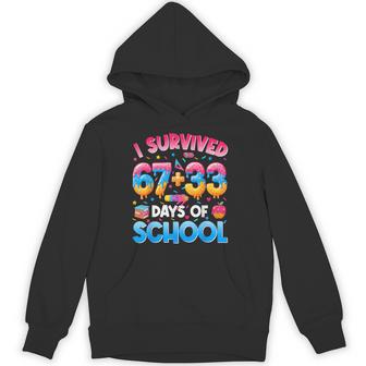 I Survived 6733 Days Of School Ice Cream 100 Days Of School Hoodie | Mazezy