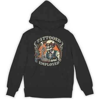 Tattooed And Employed Tatoos Skeleton Swag Hoodie - Thegiftio UK