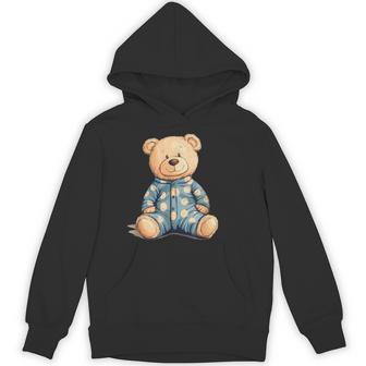 Teddy Bear In Pajama Costume For Bedtime Smiles Hoodie - Monsterry