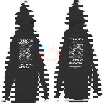 Thank You For Your Service Us Flag Patriotic Veterans Day Hoodie | Mazezy