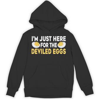 Thanksgiving Deviled Eggs I'm Just Here For The Deviled Eggs Hoodie | Mazezy