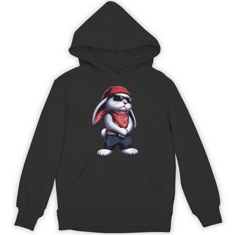Thug Bunny Rabbit Gangster Rabbit Bunny Lovers Hoodie - Thegiftio UK