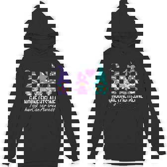 Thyroid Cancer Awareness Ribbon Gnomes Support Squad Family Hoodie - Thegiftio