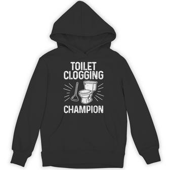 Toilet Clogging Champion Graphic Toilet Clogging Hoodie - Thegiftio UK