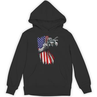 Tow Truck Operator Work American Flag For Tow Truck Driver Hoodie - Thegiftio UK
