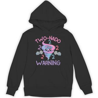 Two Nado Warning 2Nd Birthday Tornado Party Hoodie - Thegiftio UK
