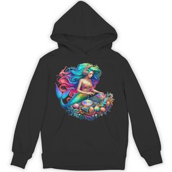 Underwater Mermaid Dj Edm Music Lover Hoodie - Thegiftio UK