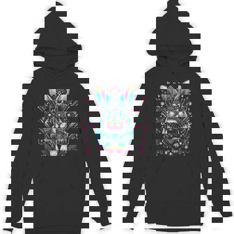 Vaporwave Bunny Rabbit Cyberpunk Art 80s 90s Retro Style Unisex Hoodie | Mazezy