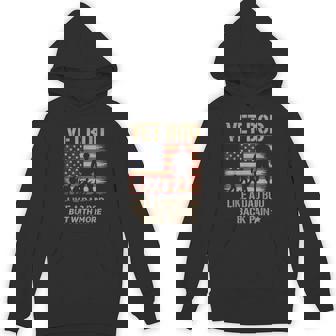 Vet Bod Like Dad Bod But With More Back Pain Us Flag Veteran Hoodie - Monsterry
