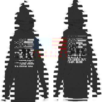 Veterans No Kings Vintage America Flag Veterans Hoodie | Mazezy