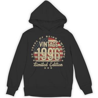 Vintage 1996 Limited Edition Usa Flag 30-Year-Old Age 30 Hoodie - Thegiftio UK