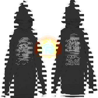 Waikiki Beach Honolulu Hawaii Summer Vacation Tropical Hoodie - Monsterry