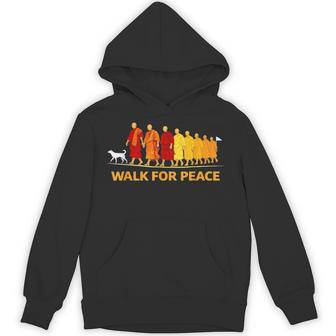 Walk For Peace Buddhist Monks Inspirational Journey Hoodie | Mazezy