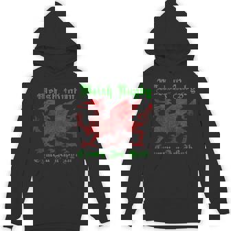 Welsh Dragon Rugby Shirt Unisex Hoodie | Mazezy