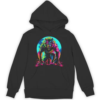 Werewolf Wolf Moon Popart Hoodie - Thegiftio UK