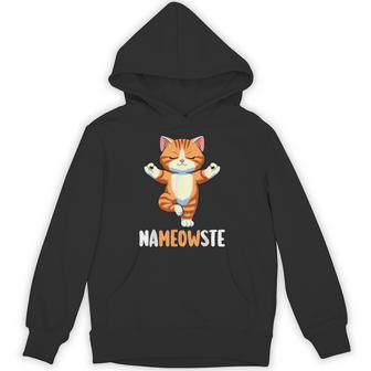 Yoga Cat Nameowste Meditation Zen Kitten Namaste Hoodie - Thegiftio