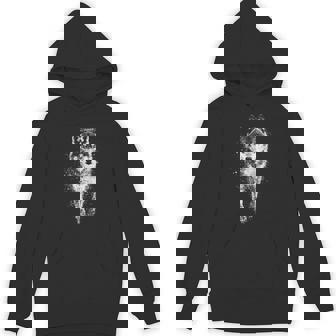 オオカミ 動物 モチーフ イラスト オオカミ 長袖tシャツ パーカー - Kawaiitshirt