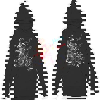 サンタクロース 面白い バイク イラスト メリー クリスマス パロディ イラスト パーカー - Kawaiitshirt