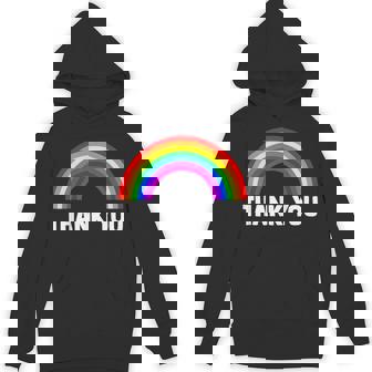 レインボー Thank You パーカー - Kawaiitshirt
