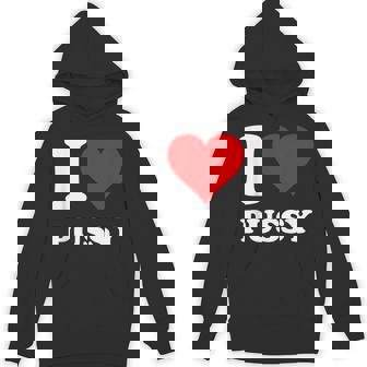 レッドハート I Love Pussy パーカー - Kawaiitshirt