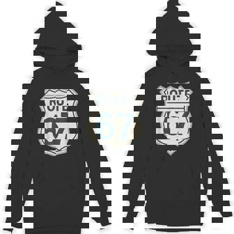 レトロ ルート 67 ハイウェイ サイン ヴィンテージ ロード ノスタルジア パーカー - Kawaiitshirt