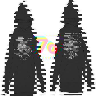 古希 同窓会 70歳 アラ古希 70歳誕生日 古希祝い 長寿 七色 70古希の集まり レインボーカラー 虹色 パーカー - Kawaiitshirt