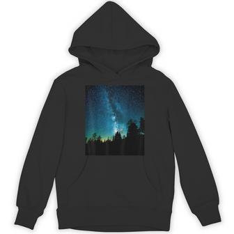 天の川 ミルキーウェイ 森と夜明け【星空・夜空・宇宙・銀河】高精細画像《フルビッグプリント》【天体観測シリーズ】 パーカー - Kawaiitshirt