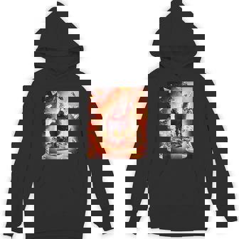 宇宙 猫 ライディング ラマ ユニコーン ピザ パーカー - Kawaiitshirt