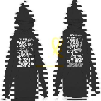 誰も一人で戦わない 小児がん啓発ゴールドリボン パーカー - Kawaiitshirt