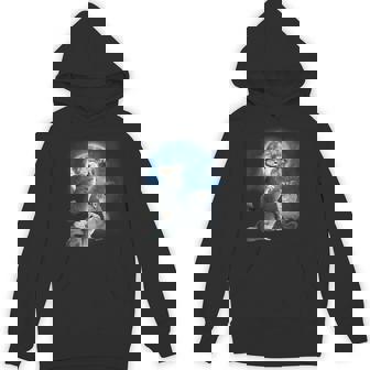 面白いチンチラシャツ 月に吠えるチンチラ パーカー - Kawaiitshirt