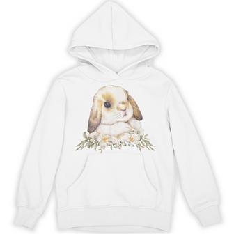 Adorable Rabbit Face Cute Bunny Holland Lop Lover Hoodie - Thegiftio UK