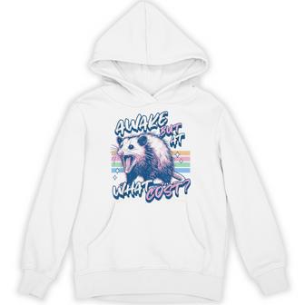 Awake But At What Cost Always Tired Opossum Lover Hoodie - Thegiftio
