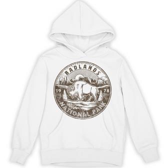 Badlands National Park Vintage Hiking Camping Hoodie | Mazezy
