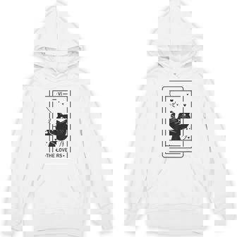 Black Cat Tarot Cute Witchy Cat Lover Women Hoodie | Mazezy